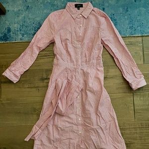 J. Crew striped light red shirt dress